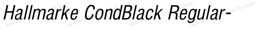 Hallmarke CondBlack Regular字体转换